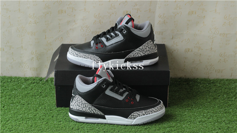 Authentic Air Jordan 3 Retro Black Cement GS